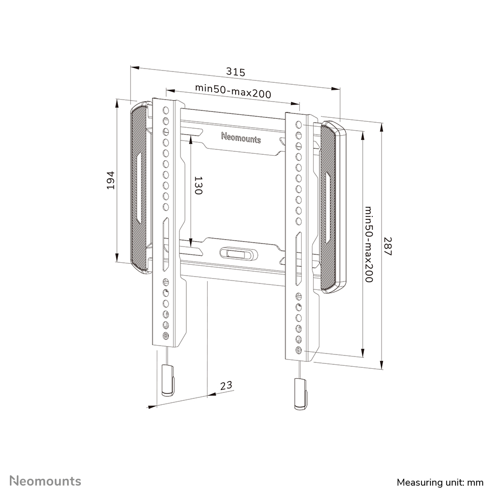 Neomounts WL30-550BL12 TV mount wall 24-65" - ultra-flat - easy install